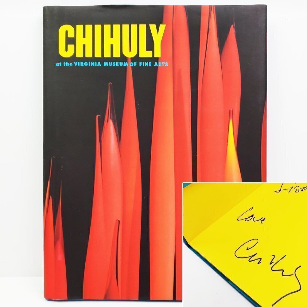 Chihuly Signed Book Virginia Museum Fine Arts VMFA Glass Exhibit Hardcover 2012